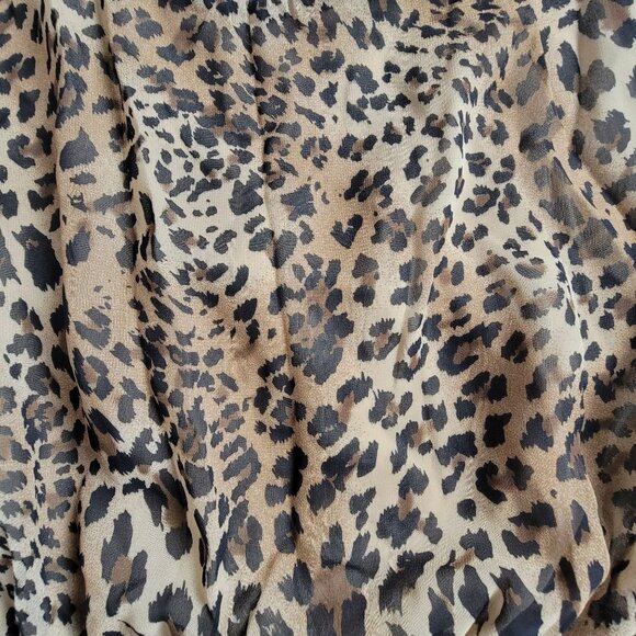 Moonlight Leopard Print Sleeveless Dress Medium brown Elastic Waist Lined Casual - Picture 5 of 11